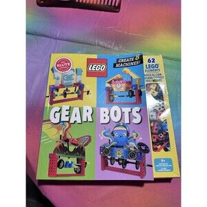 LEGO Gear Bots STEM Building Set (Klutz, 2020) 8 Machines Book Included, Ages 8+